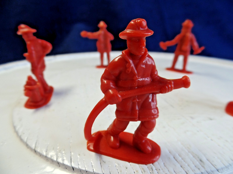 Vtg Set of 5 Rescue Figures Firefighters Cake Toppers gallery