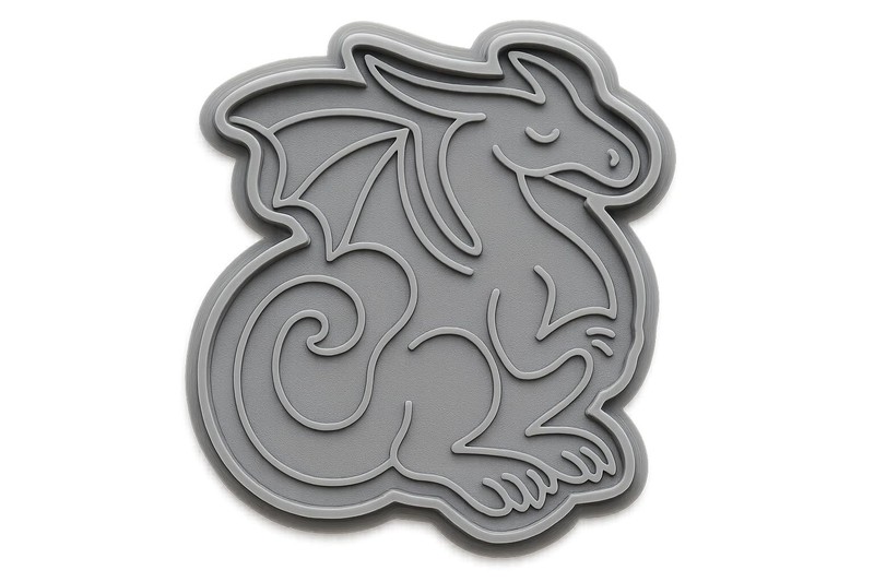 Mystic Dragon Cookie Cutter - 4x3.2" Fantasy Kitchen Baking Tool gallery