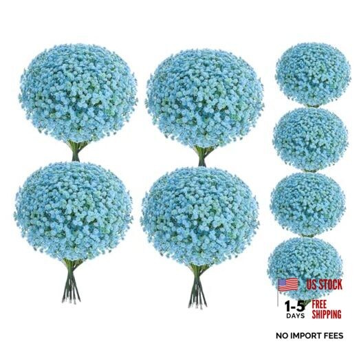 Pcs Baby Breath Artificial Flowers Bulk Baby Breath Flowers Artificial 120 Blue