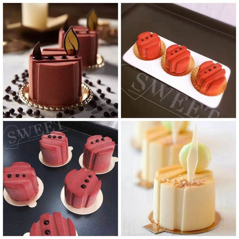 8 Cavities Cylinder Shape Cake Moulds Mousse Molds Chocolate Baking Tool gallery