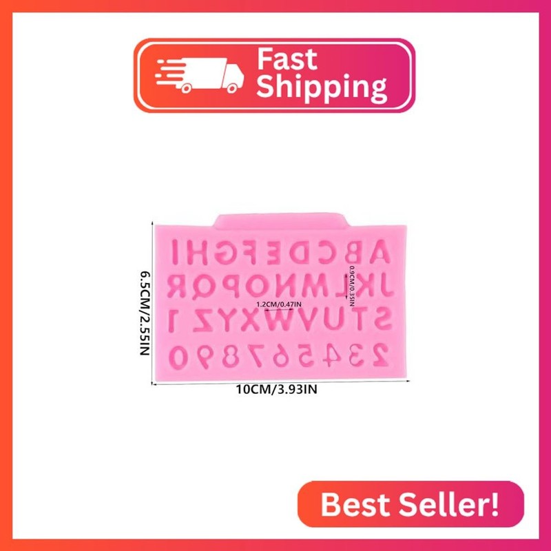 Capital Letter Fondant Molds Alphabet Number 0-9 Chocolate Cake Decorating Silic gallery