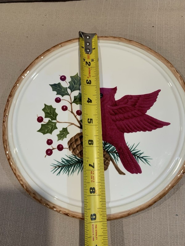 Sonoma Knollwood Hot Plate Holder Cake Plate Holder Cardinal Winter Theme gallery