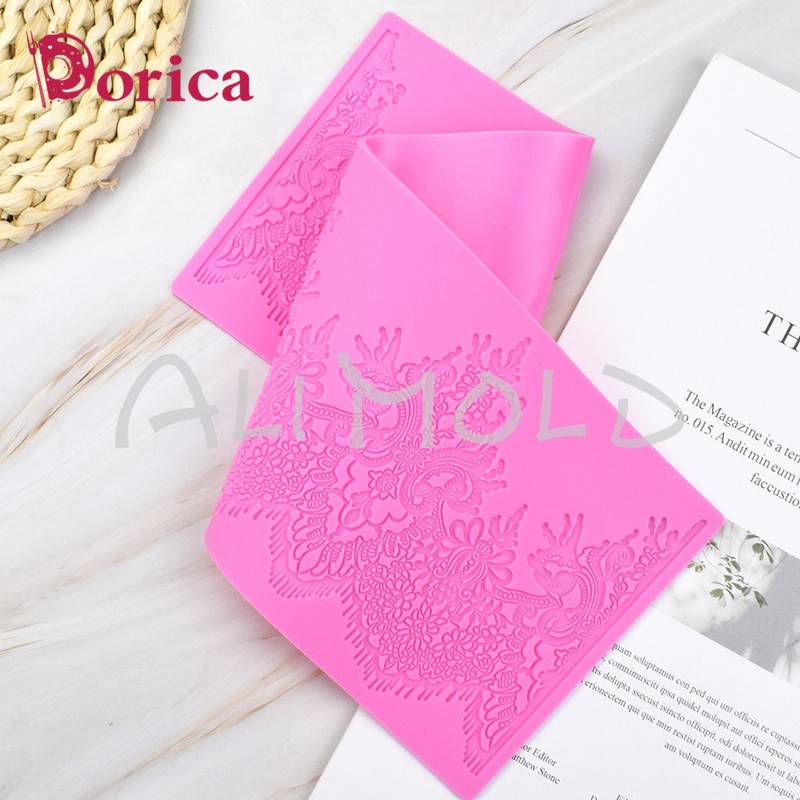 Vintage Traditional European Pattern Silicone Pad Lace Mat Cake Border gallery