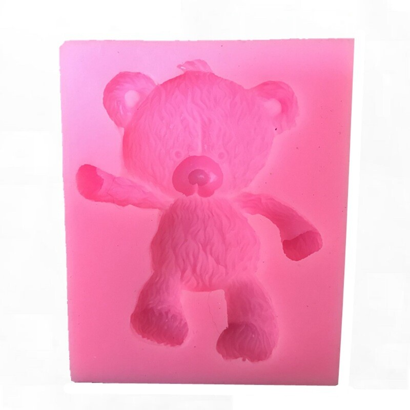 3D Plush Bear Silicone Mold Cake Jelly Candy Baking Mold for Wedding Birthday gallery