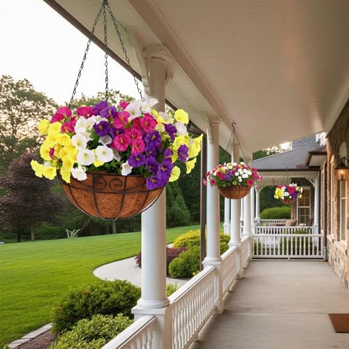 Bundles Artificial Flowers for Outdoor Indoor, Fake 24 4 Color Morning Glory gallery