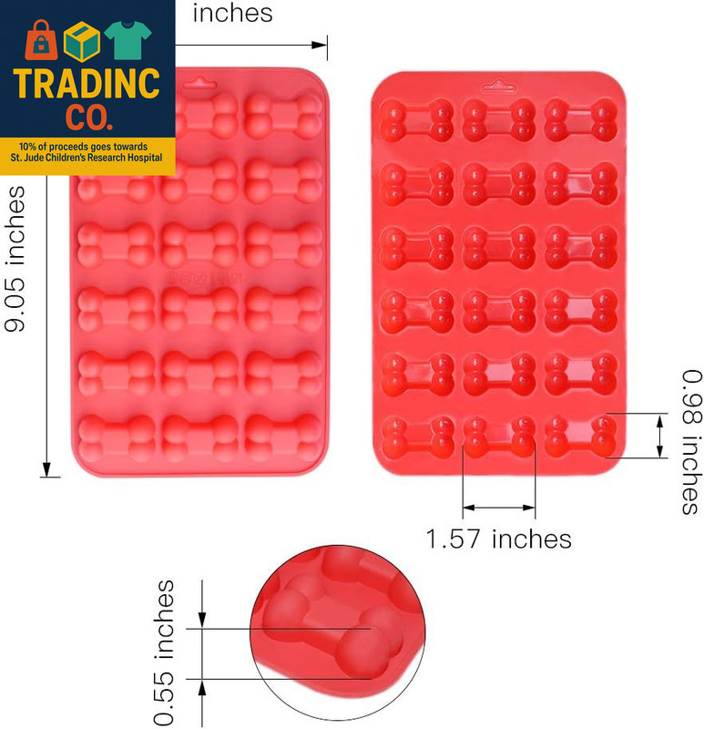 Puppy Dog Paw and Bone Silicone Molds, Non-Stick Food Grade Silicone Molds for C gallery