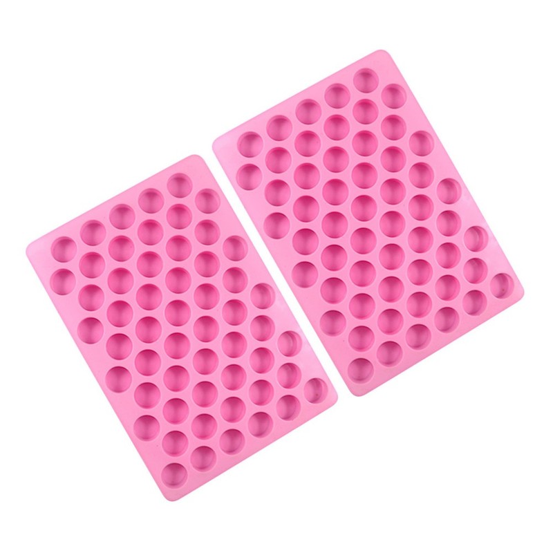2Pcs Pink Silicone Circle Molds for Chocolate Candy Making with Precision Design gallery
