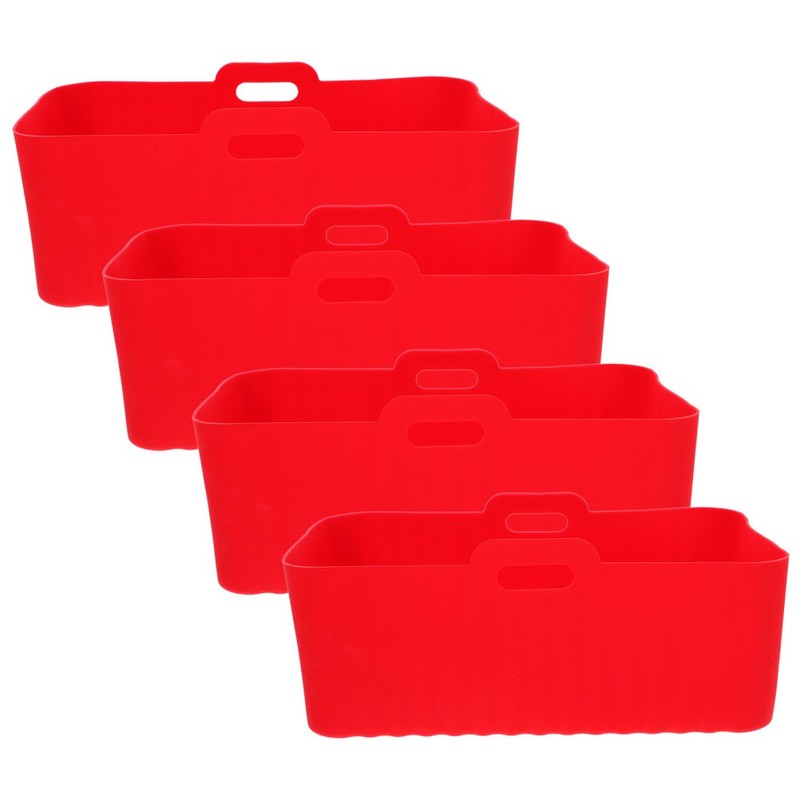 4 Pcs Air Fryer Silcone Tray Oven Liners Silicone Pot Rectangular gallery