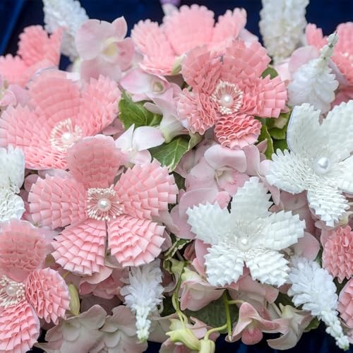 400 Pcs White Pearl Double Heads 2mm Flower Stamens Artificial Pearlized gallery
