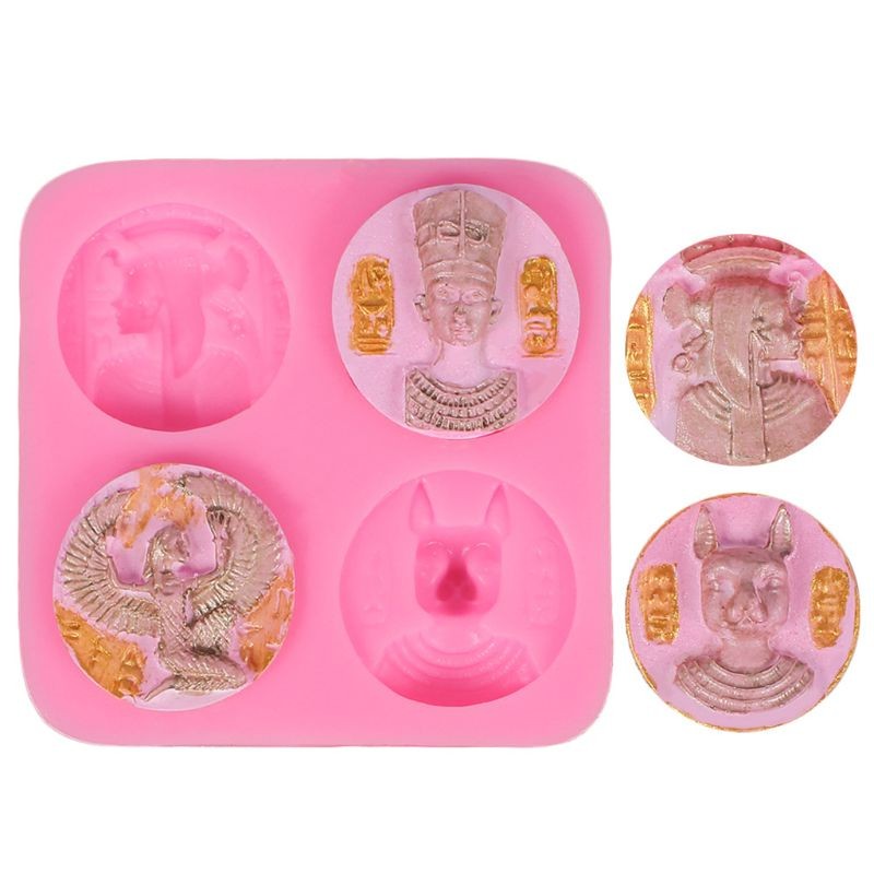 Egyptian Pharaoh Shape Epoxy Mold DIY Resin Casting DIY Toys Silicone Mold gallery