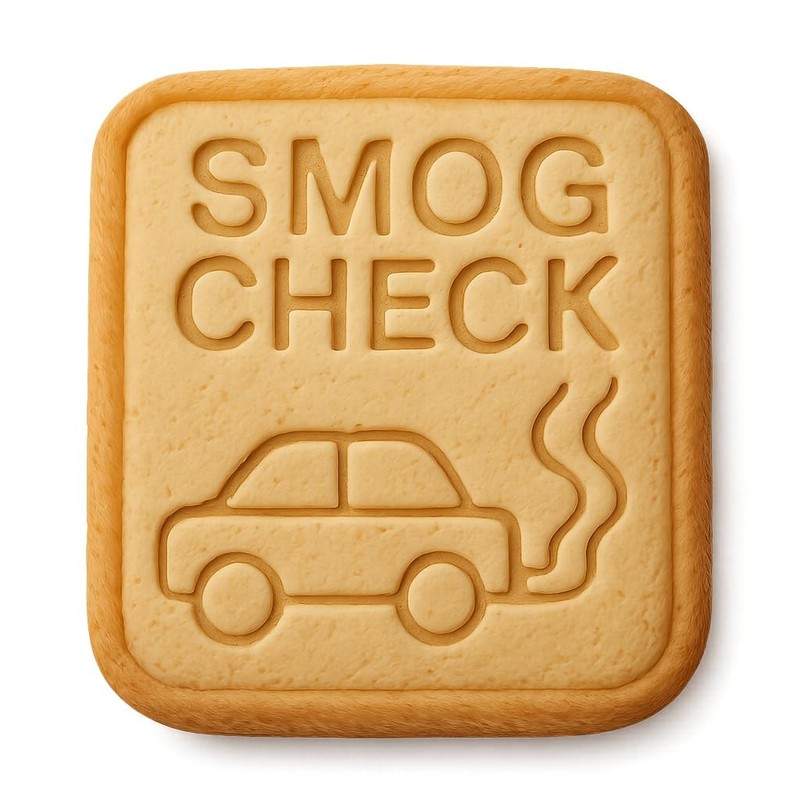 Smog Check Design 4 Cookie Cutter & Stamp, Fondant & Clay Cutter – 3.7×4″