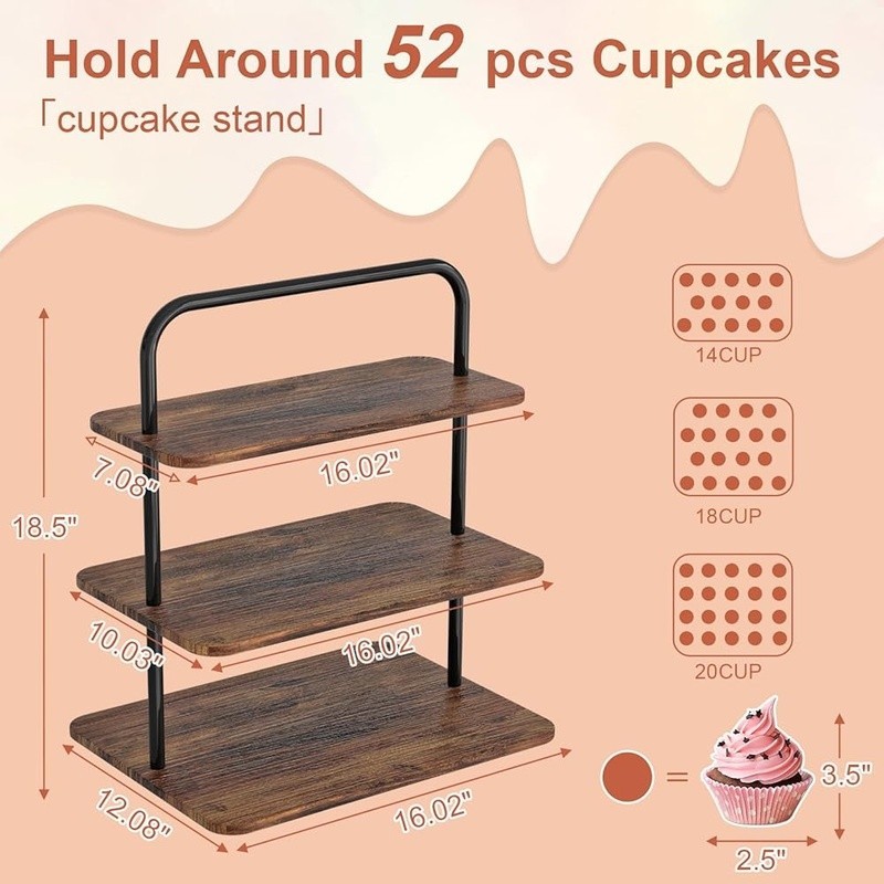Multi-Tiered Cake Display Stand Metal Dessert Rack Event Party Table Centerpiece gallery