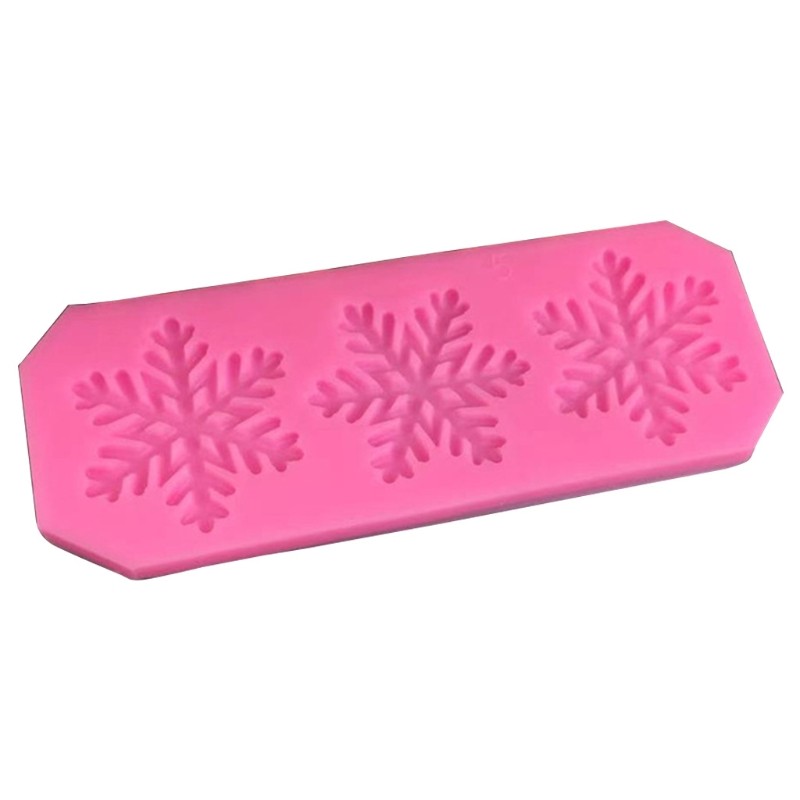 Fondant Molds Christmas Snowflakes Shape Design Silicone Material Chocolate Mold