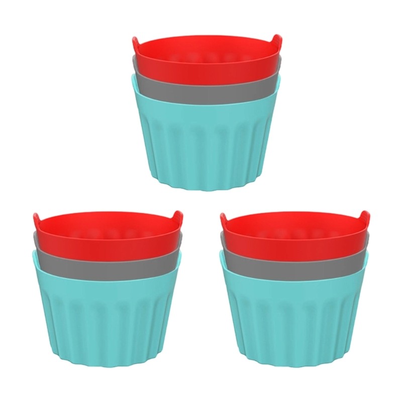 3/6/9Pcs Air Frying Machine Egg Mould Silicone Nonstick Air Frying Machine gallery