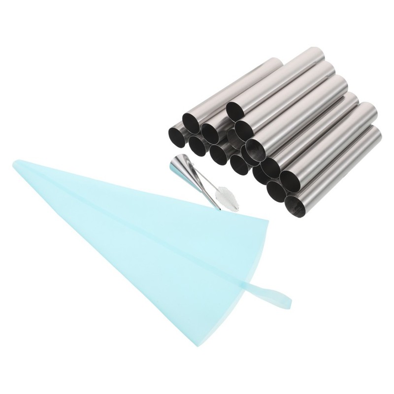1 Set Reusable Stainless Steel Cream Horn and Croissant Mold Tubes for Home gallery