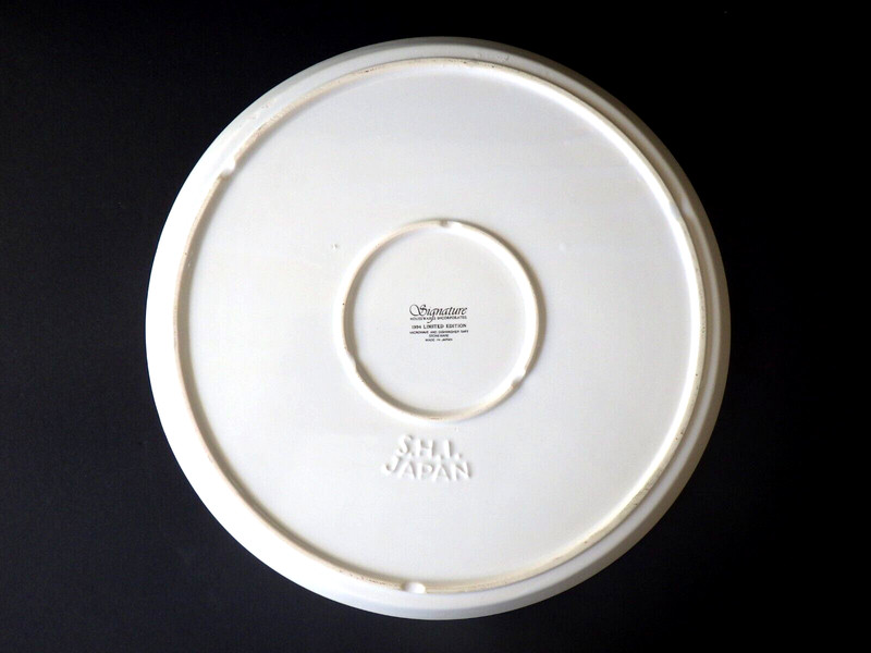 Cake Plate & Server Christmas Seasons Greetings Signature Housewares Japan 11" gallery