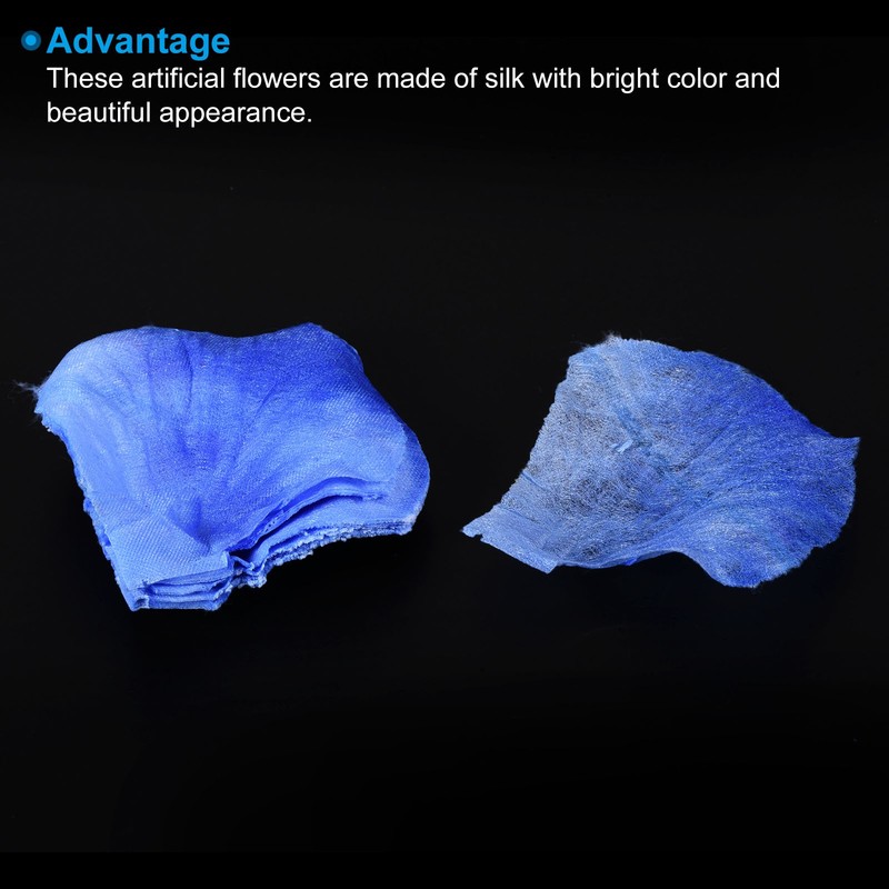 1200Pcs Artificial Rose Petals Silk Flower Decoration Gradient Blue gallery