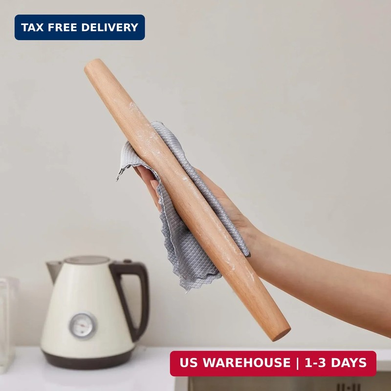 French Rolling Pin for Dough - Fulimax 16" Classic Wood Rolling Pins for Baking, gallery