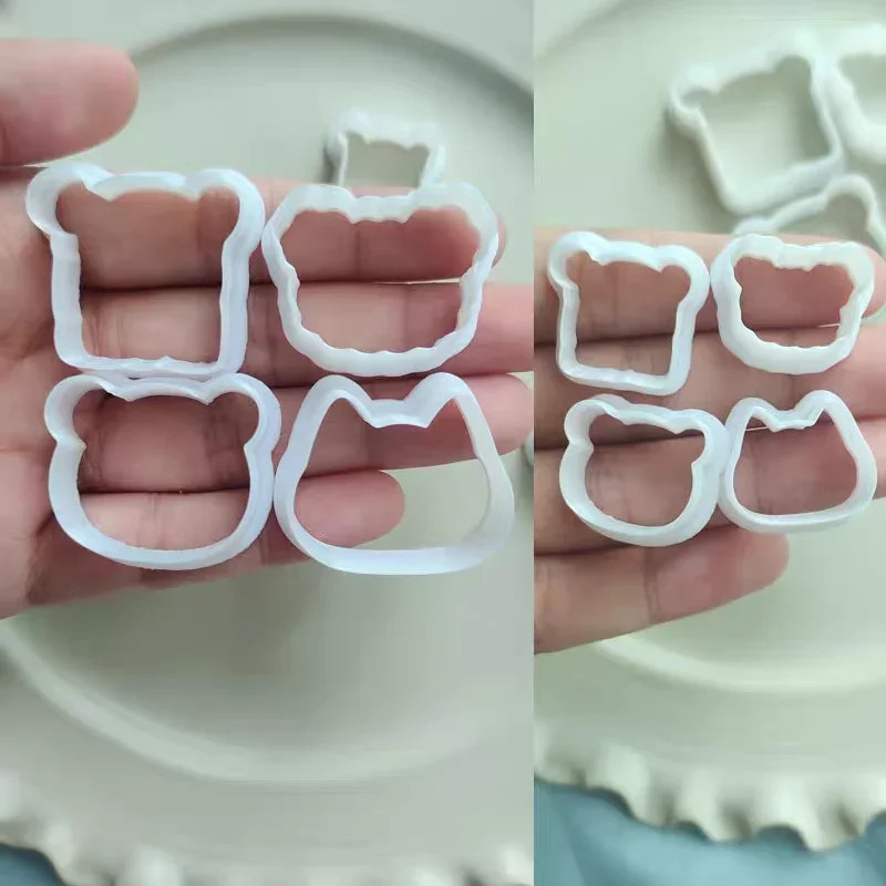 Bear Dog Shaped Cookie Cutters Plastics Small Cat Baking Molds Mini Dog DIY Cake gallery
