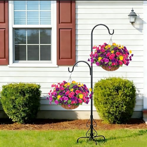 Artificial Flowers for Outdoors, 6 Bundles Deep Purple,rose Red,yellow gallery