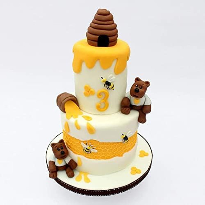 3 Pcs Silicone Bumble Bee Honeycomb Molds, Chocolate Cake Baking Mold Sugar F... gallery
