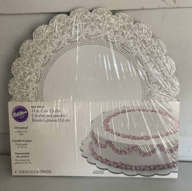 Wilton 14" Round Cake Circles 6 Count Pack For 12" Cakes Greaseproof Show-N-Serv