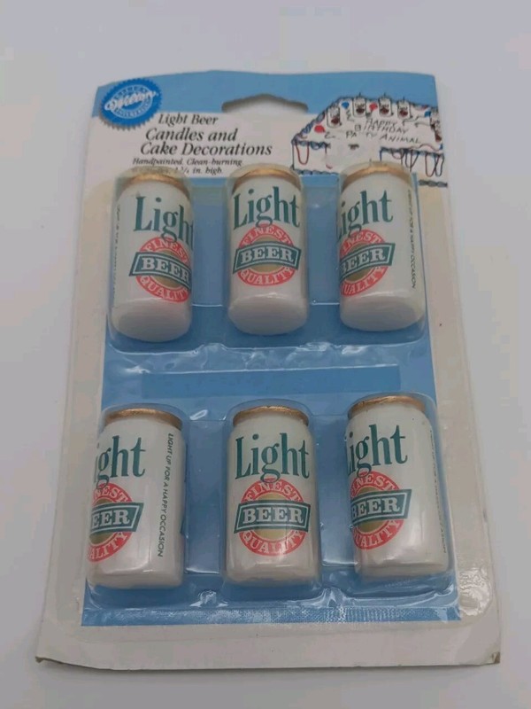 Vintage Wilton Light Beer Birthday Cake Candles NOS