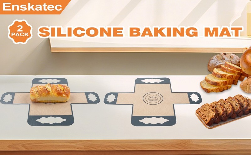 2 Pcs Silicone Bread Loaf Pan Liners, Reusable Food-Grade Silicone Bread Baking gallery