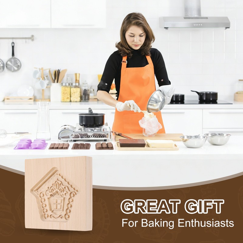 Cookie Stamp, Wooden Cookie Biscuit Cutter (House) gallery