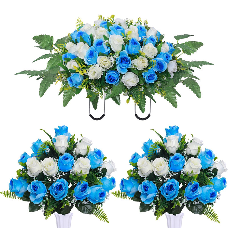 Hibsotco Artificial Cemetery Flower Saddles Cemetery Memorial Flowers