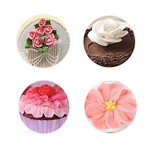 FantasyDay 5 piece Stainless Steel Rose Flower Piping Tips Piping Nozzles #4 gallery