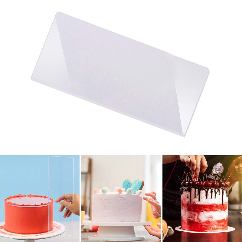 Transparent Acrylic Cream Scraper Cake Smoother Scraper Baking Tools gallery