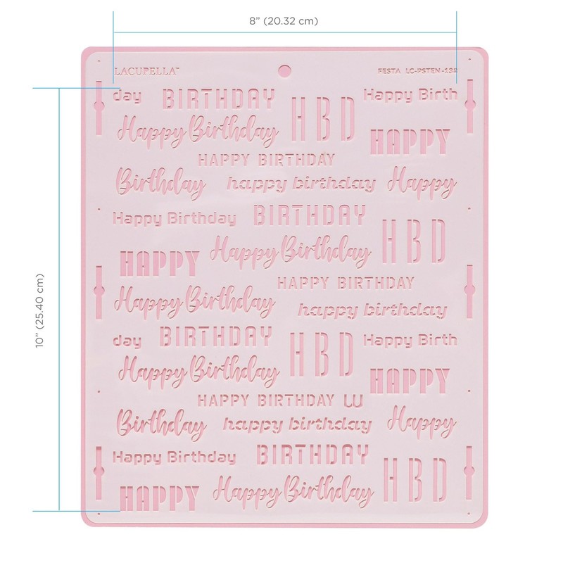 Happy Birthday Festa Cake Stencil Reusable Decorating Template Party Baking gallery