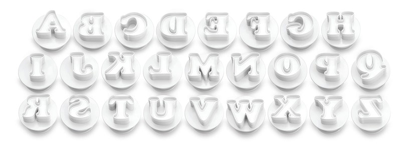 Ateco 5870 Alphabet Fondant Plunger Cutter And Embosser 26-Piece Set White gallery