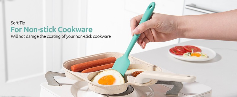 Small Mini Silicone Spatula: 9×2inch 600ºF Heat-Resistant gallery