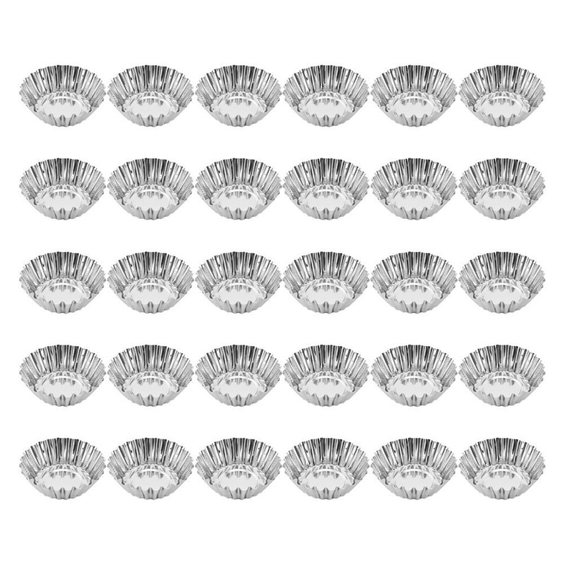 30pcs Mini Tart Pans: Stainless Steel Tartlet Molds - Reusable Baking Cups - gallery