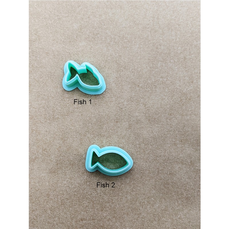 Fish Cutters, Polymer Clay, Cookie, Fondant, Cutting Tools, 2 Cutter Options gallery