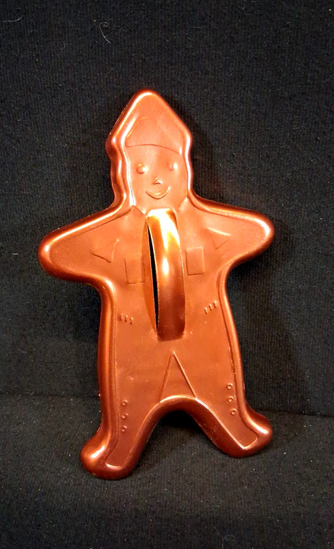 Vintage Mirro Gingerbread Man Christmas Cookie Cutter Copper Coated Aluminum