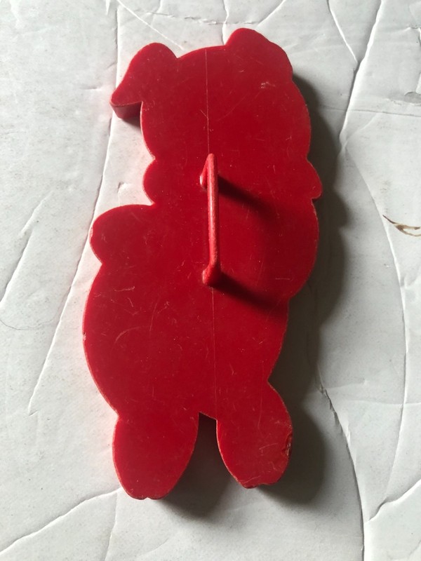 Vintage Tupperware Porky Pig Cookie Cutter Red Plastic collectible 5" gallery