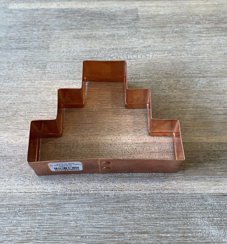 Crate and Barrel Copper Cookie Cutter Wedding Cake 3.25”