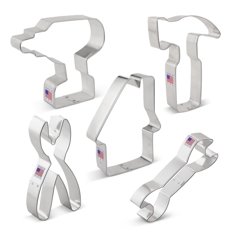 Ann Clark Father’s Day 5-Pc. Construction Tools Cookie Cutter Set, Made in US... gallery