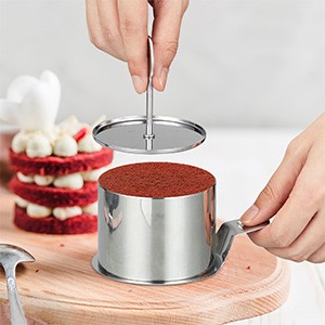 6 Pack Cake Ring Mold, Seamless Stainless Steel Round Mousse Cake Molds, Mousse gallery