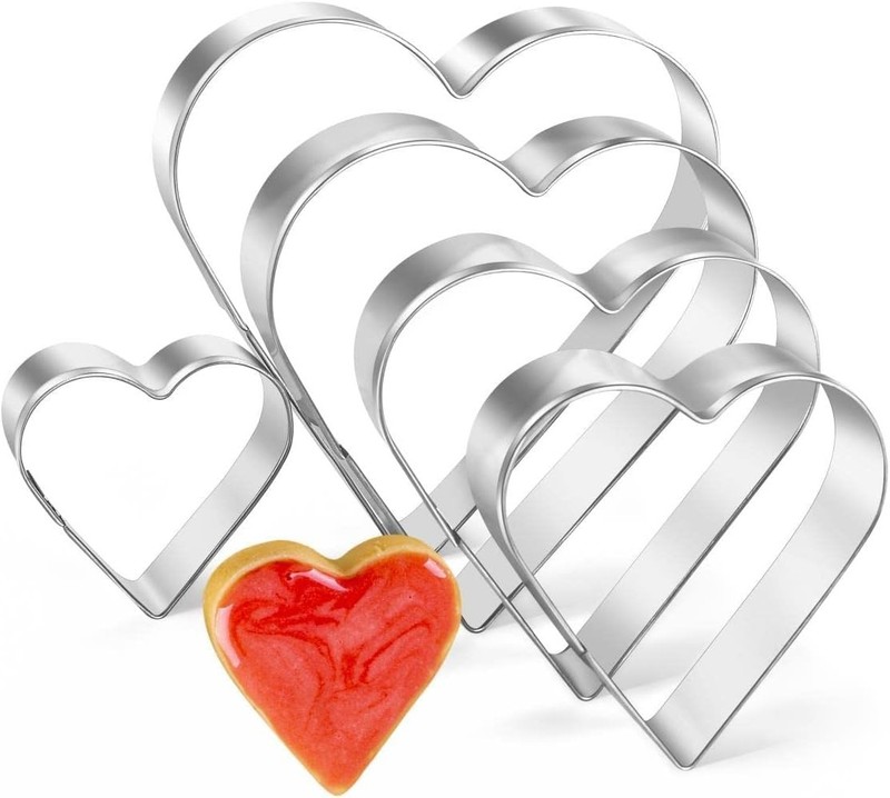 Heart Cookie Cutter Set Stainless Steel Small Biscuit Mold for Kids Party gallery