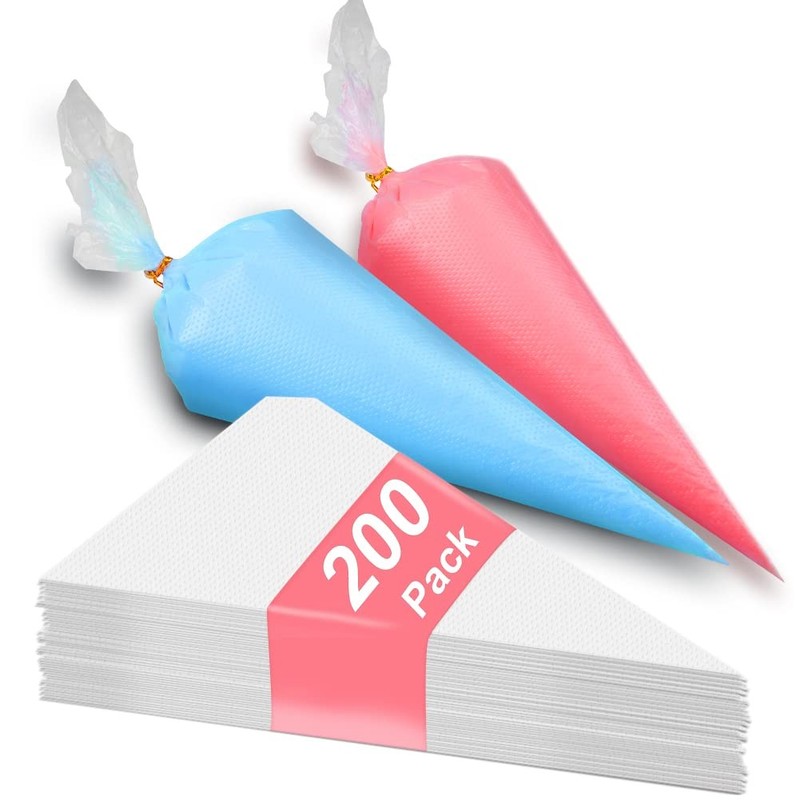 200pcs Disposable Icing Piping Bags – 12 Inch Pastry Bag Large, Clear