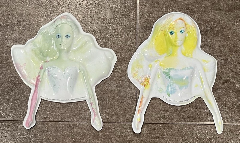 Vintage Barbie Mattel Wilton Cake Decoration 1992 & 1995 Lot Of 2