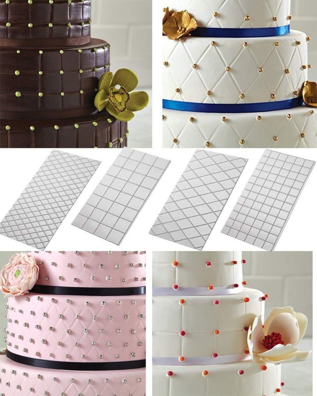 10 Set Fondant Impression Mat Mold Lace Embossing Mat Tree Bark/Brick Wall/Fl... gallery
