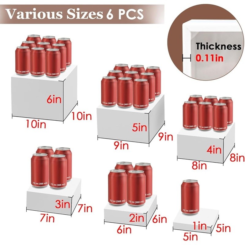 Acrylic Food Display Risers Buffet Stand Multi Use Catering Decor gallery