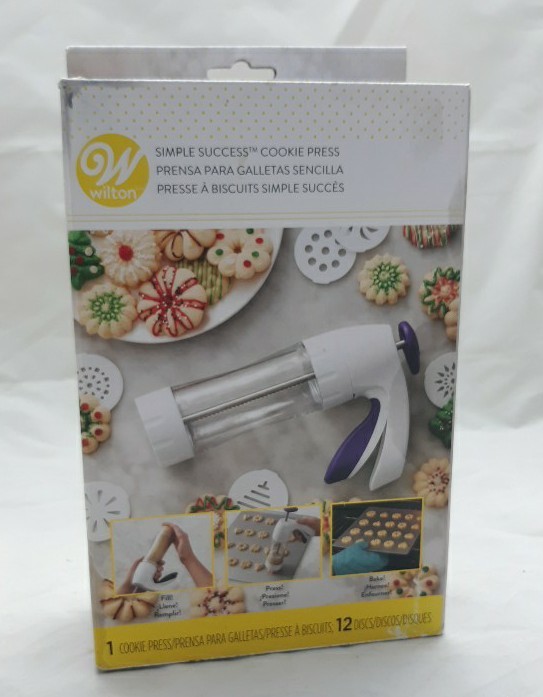 Wilton Cookie Press With 12 Discs In Box