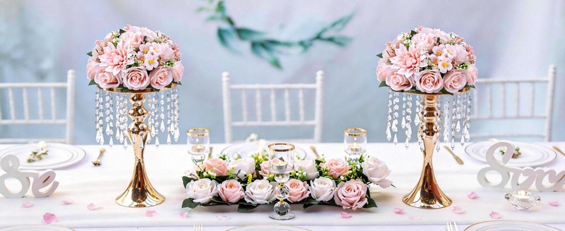 Flower Balls for Centerpieces Tables: 10 PCS 9.5 Inch White Flowers for gallery