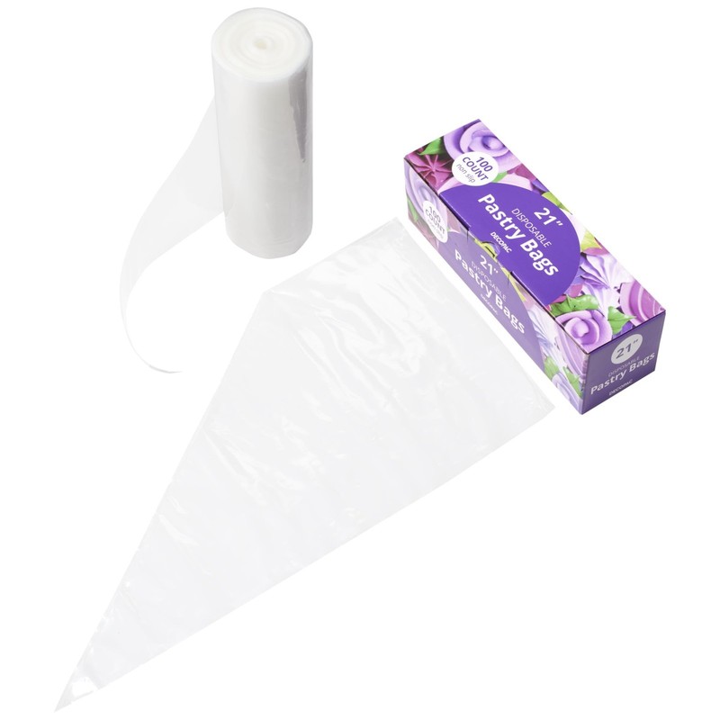 Disposable Pastry Bag 100 Count Cake Decorating Supplies, 21 Inch, Non Slip P... gallery